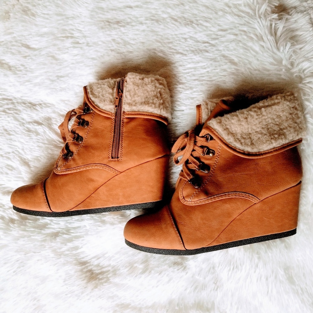 Wedge booties